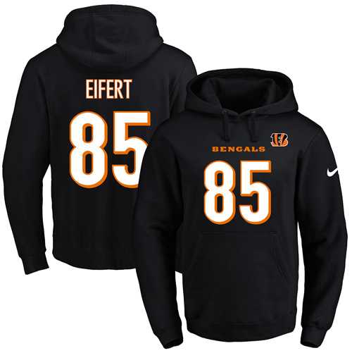 Nike Cincinnati Bengals #85 Tyler Eifert Black Name & Number Pullover NFL Hoodie