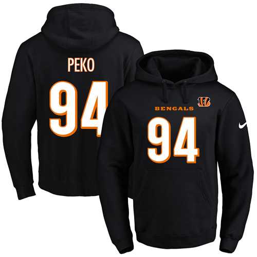 Nike Cincinnati Bengals #94 Domata Peko Black Name & Number Pullover NFL Hoodie