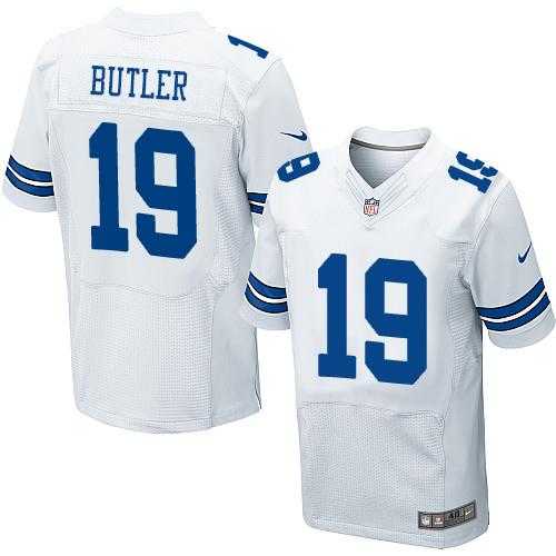 Nike Dallas Cowboys #19 Brice Butler White Men's Stitched NFL Elite Jersey
