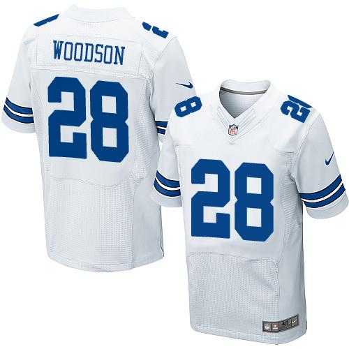Nike Dallas Cowboys #28 Darren Woodson White Men's Stitched NFL Elite Jersey
