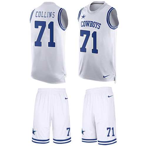 Nike Dallas Cowboys #71 La'el Collins White Men's Stitched NFL Limited Tank Top Suit Jersey