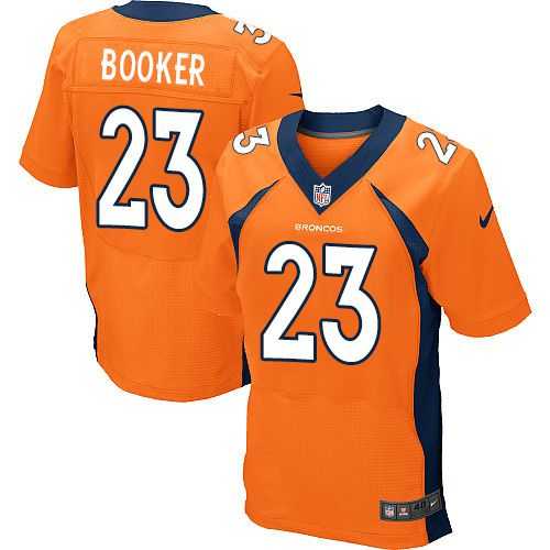 Nike Denver Broncos #23 Devontae Booker Orange Team Color Men's Stitched NFL New Elite Jersey