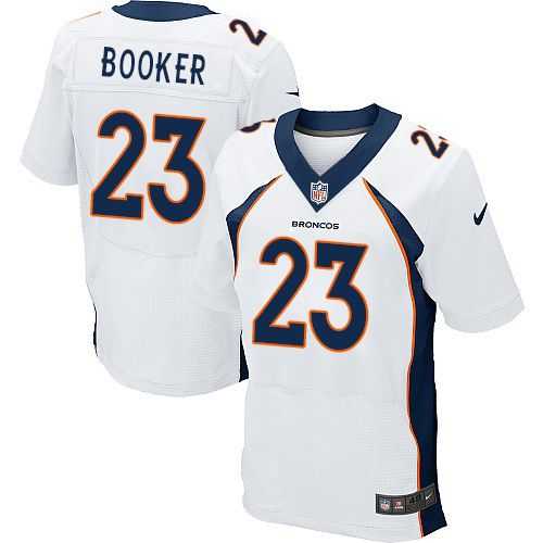 Nike Denver Broncos #23 Devontae Booker White Men's Stitched NFL New Elite Jersey