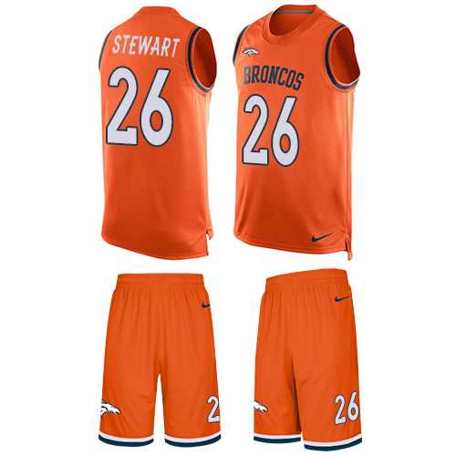Nike Denver Broncos #26 Darian Stewart Orange Team Color Men's Stitched NFL Limited Tank Top Suit Jersey