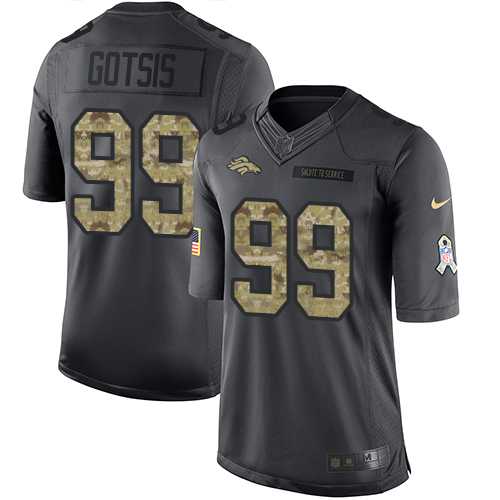 Nike Denver Broncos #99 Adam Gotsis Black Men's Stitched NFL Limited 2016 Salute to Service Jersey