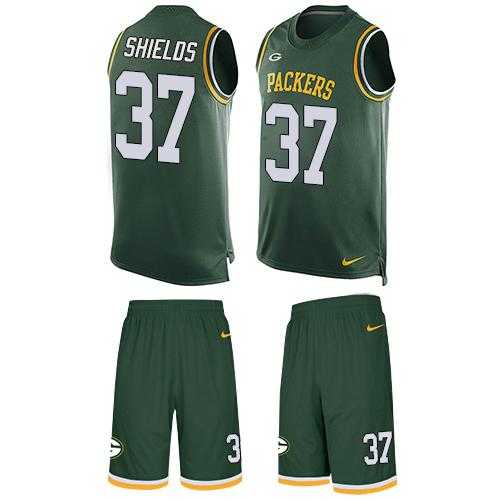Nike Green Bay Packers #37 Sam Shields Green Team Color Men's Stitched NFL Limited Tank Top Suit Jersey