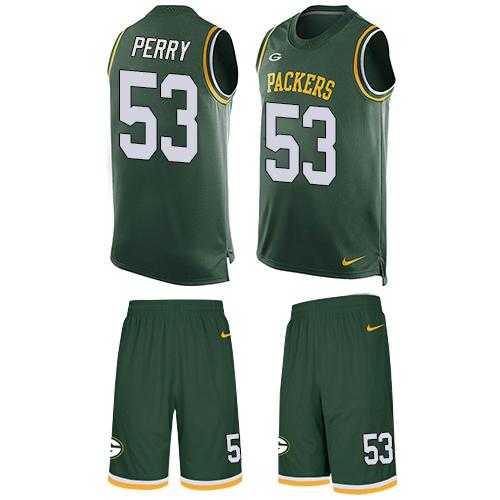 Nike Green Bay Packers #53 Nick Perry Green Team Color Men's Stitched NFL Limited Tank Top Suit Jersey