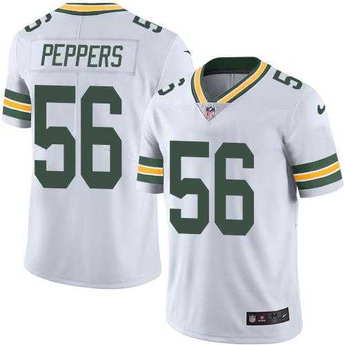 Nike Green Bay Packers #56 Julius Peppers White Men's Stitched NFL Limited Rush Jersey