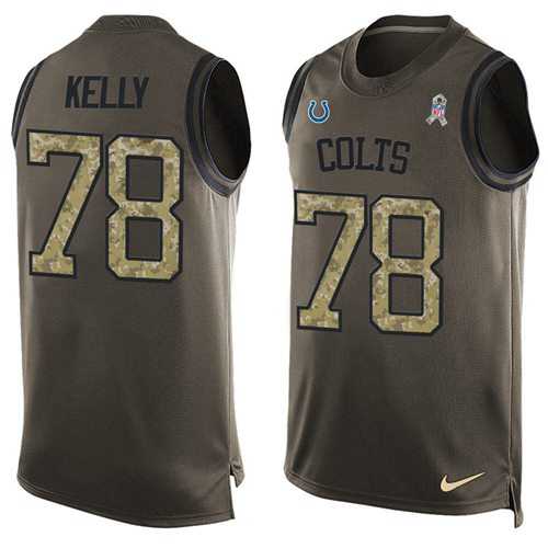 Nike Indianapolis Colts #78 Ryan Kelly Green Men's Stitched NFL Limited Salute To Service Tank Top Jersey