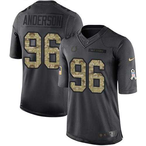 Nike Indianapolis Colts #96 Henry Anderson Black Men's Stitched NFL Limited 2016 Salute to Service Jersey