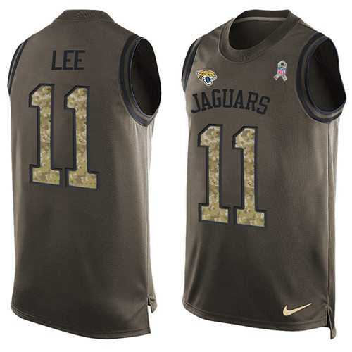 Nike Jacksonville Jaguars #11 Marqise Lee Green Men's Stitched NFL Limited Salute To Service Tank Top Jersey