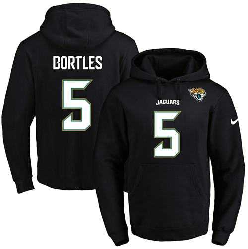 Nike Jacksonville Jaguars #5 Blake Bortles Black Name & Number Pullover NFL Hoodie