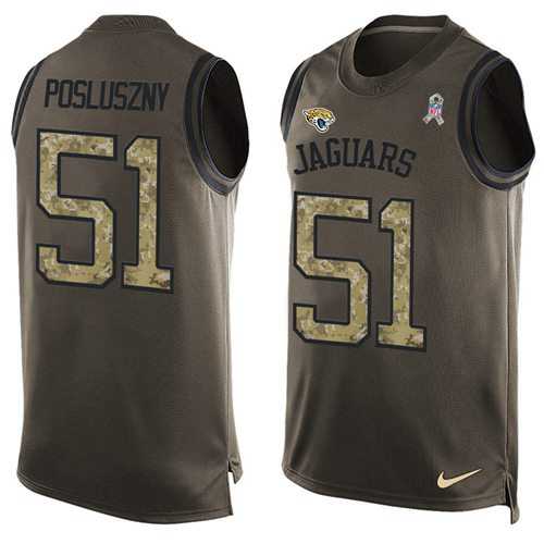 Nike Jacksonville Jaguars #51 Paul Posluszny Green Men's Stitched NFL Limited Salute To Service Tank Top Jersey
