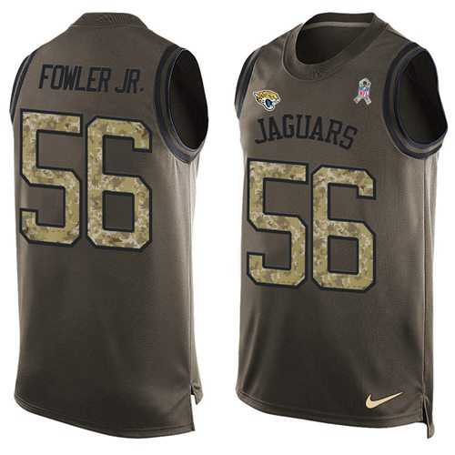 Nike Jacksonville Jaguars #56 Dante Fowler Jr Green Men's Stitched NFL Limited Salute To Service Tank Top Jersey