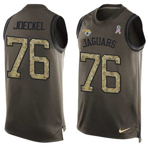 Nike Jacksonville Jaguars #76 Luke Joeckel Green Men's Stitched NFL Limited Salute To Service Tank Top Jersey