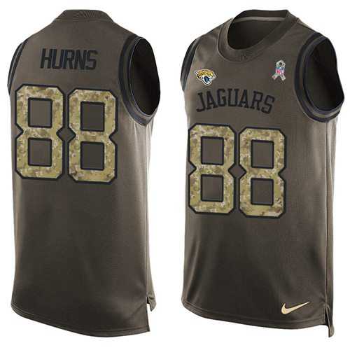 Nike Jacksonville Jaguars #88 Allen Hurns Green Men's Stitched NFL Limited Salute To Service Tank Top Jersey