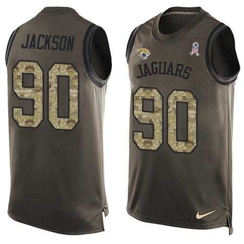 Nike Jacksonville Jaguars #90 Malik Jackson Green Men's Stitched NFL Limited Salute To Service Tank Top Jersey
