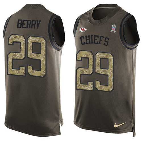 Nike Kansas City Chiefs #29 Eric Berry Green Men's Stitched NFL Limited Salute To Service Tank Top Jersey