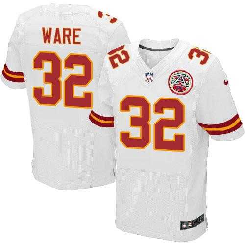 Nike Kansas City Chiefs #32 Spencer Ware White Men's Stitched NFL Elite Jersey