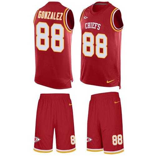 Nike Kansas City Chiefs #88 Tony Gonzalez Red Team Color Men's Stitched NFL Limited Tank Top Suit Jersey