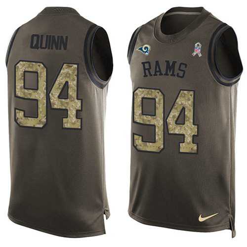 Nike Los Angeles Rams #94 Robert Quinn Green Men's Stitched NFL Limited Salute To Service Tank Top Jersey