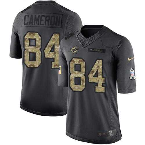 Nike Miami Dolphins #84 Jordan Cameron Black Men's Stitched NFL Limited 2016 Salute to Service Jersey