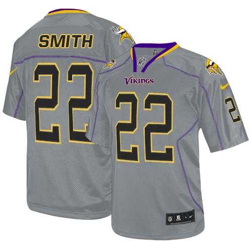 Nike Minnesota Vikings #22 Harrison Smith Lights Out Grey Men's Stitched NFL Elite Jersey