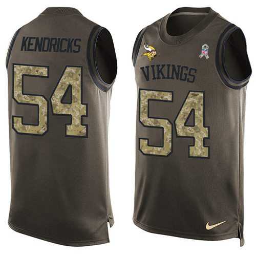 Nike Minnesota Vikings #54 Eric Kendricks Green Men's Stitched NFL Limited Salute To Service Tank Top Jersey