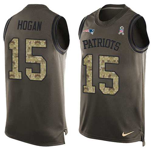 Nike New England Patriots #15 Chris Hogan Green Men's Stitched NFL Limited Salute To Service Tank Top Jersey