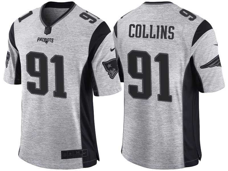 Nike New England Patriots #91 Jamie Collins 2016 Gridiron Gray II Men's NFL Limited Jersey
