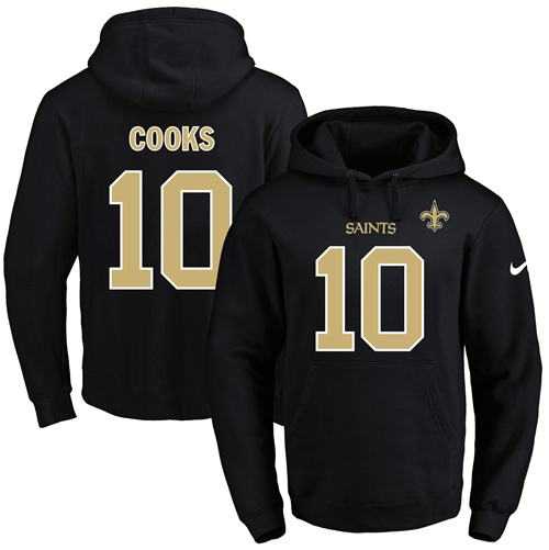 Nike New Orleans Saints #10 Brandin Cooks Black Name & Number Pullover NFL Hoodie
