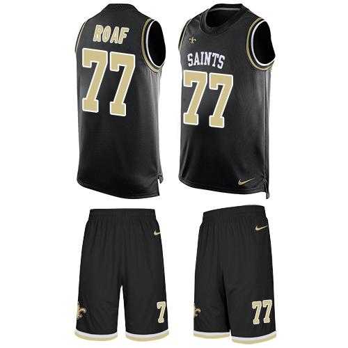 Nike New Orleans Saints #77 Willie Roaf Black Team Color Men's Stitched NFL Limited Tank Top Suit Jersey