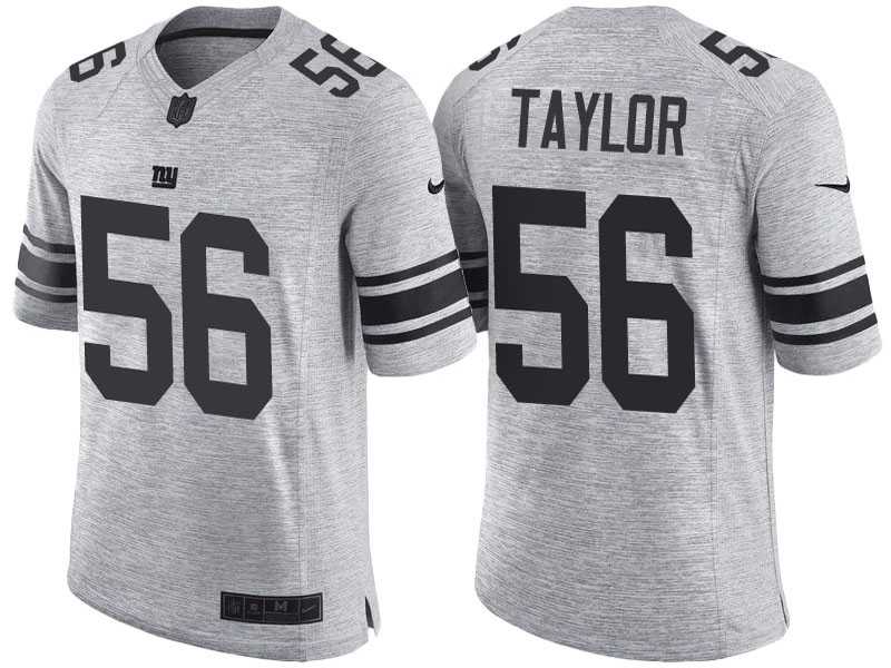 Nike New York Giants #56 Lawrence Taylor 2016 Gridiron Gray II Men's NFL Limited Jersey