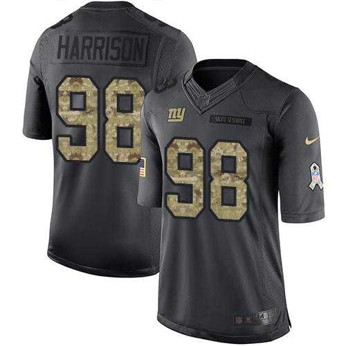 Nike New York Giants #98 Damon Harrison Black Men's Stitched NFL Limited 2016 Salute to Service Jersey