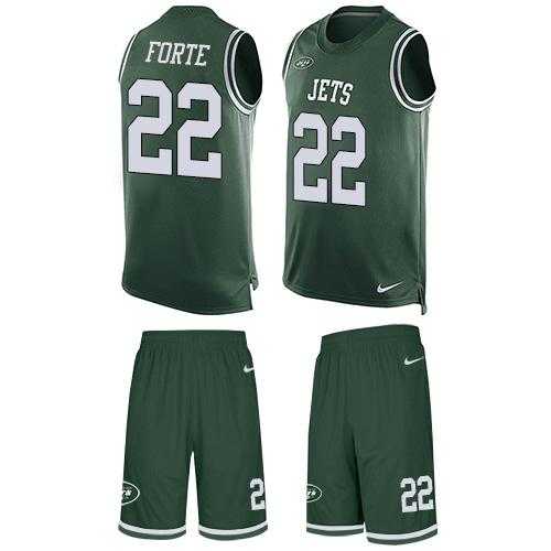 Nike New York Jets #22 Matt Forte Green Team Color Men's Stitched NFL Limited Tank Top Suit Jersey