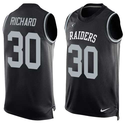 Nike Oakland Raiders #30 Jalen Richard Black Team Color Men's Stitched NFL Limited Tank Top Jersey