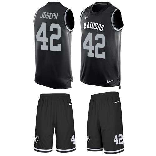 Nike Oakland Raiders #42 Karl Joseph Black Team Color Men's Stitched NFL Limited Tank Top Suit Jersey