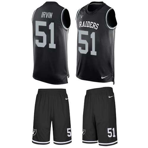 Nike Oakland Raiders #51 Bruce Irvin Black Team Color Men's Stitched NFL Limited Tank Top Suit Jersey