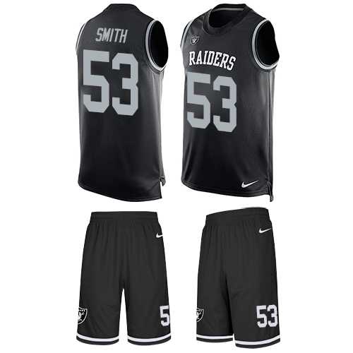 Nike Oakland Raiders #53 Malcolm Smith Black Team Color Men's Stitched NFL Limited Tank Top Suit Jersey