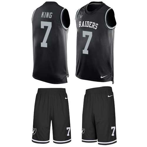 Nike Oakland Raiders #7 Marquette King Black Team Color Men's Stitched NFL Limited Tank Top Suit Jersey