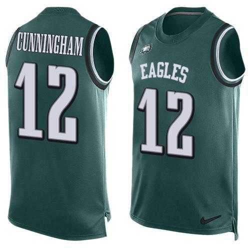 Nike Philadelphia Eagles #12 Randall Cunningham Midnight Green Team Color Men's Stitched NFL Limited Tank Top Jersey