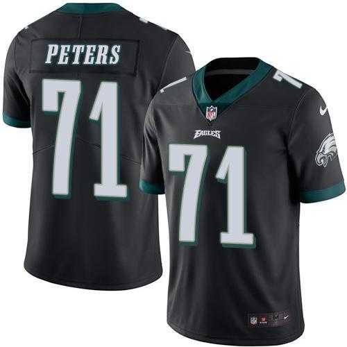 Nike Philadelphia Eagles #71 Jason Peters Black Men's Stitched NFL Limited Rush Jersey