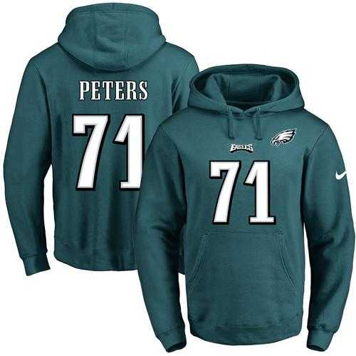 Nike Philadelphia Eagles #71 Jason Peters Midnight Green Name & Number Pullover NFL Hoodie