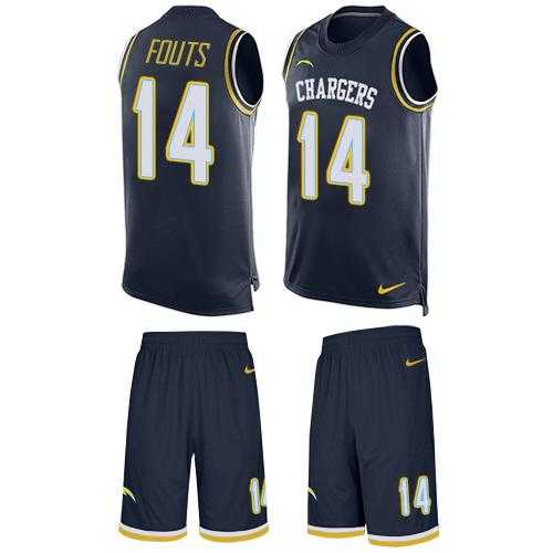 Nike San Diego Chargers #14 Dan Fouts Navy Blue Team Color Men's Stitched NFL Limited Tank Top Suit Jersey
