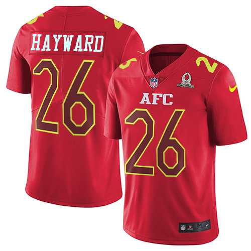 Nike San Diego Chargers #26 Casey Hayward Red Men's Stitched NFL Limited AFC 2017 Pro Bowl Jersey