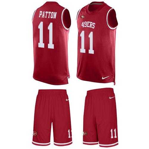 Nike San Francisco 49ers #11 Quinton Patton Red Team Color Men's Stitched NFL Limited Tank Top Suit Jersey