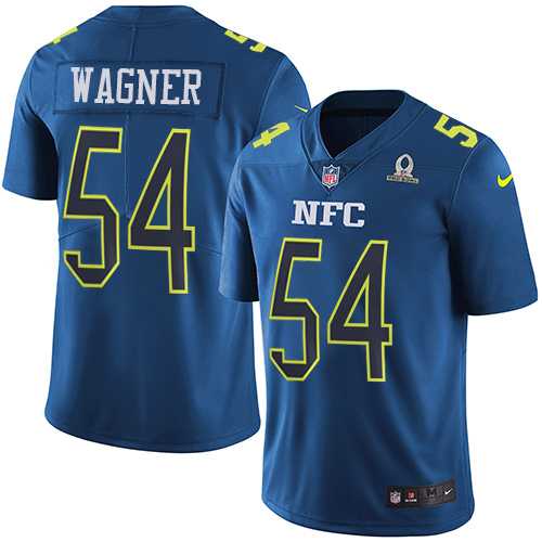 Nike Seattle Seahawks #54 Bobby Wagner Navy Men's Stitched NFL Limited NFC 2017 Pro Bowl Jersey
