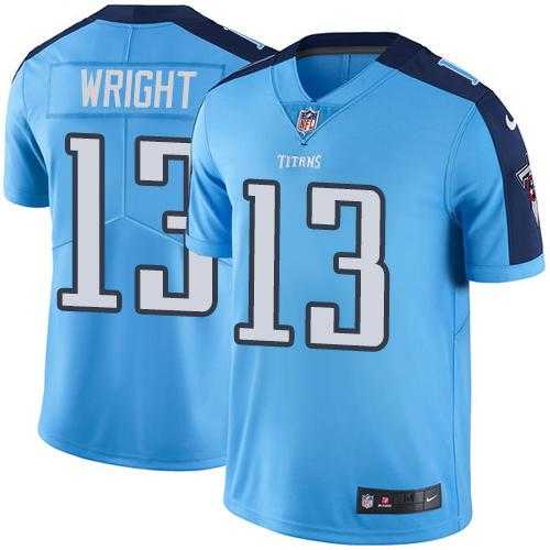 Nike Tennessee Titans #13 Kendall Wright Light Blue Men's Stitched NFL Limited Rush Jersey