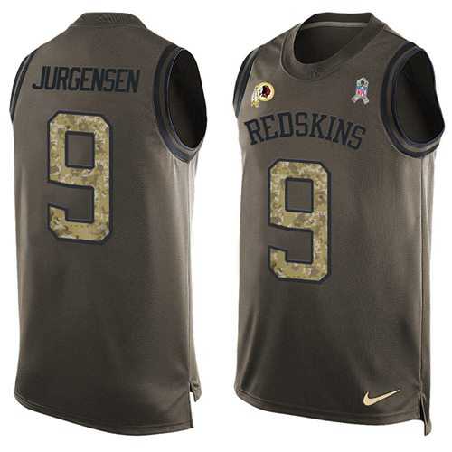 Nike Washington Redskins #9 Sonny Jurgensen Green Men's Stitched NFL Limited Salute To Service Tank Top Jersey