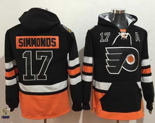 Philadelphia Flyers #17 Wayne Simmonds Black Name & Number Pullover NHL Hoodie
